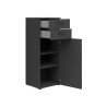 Komoda MultiDo 45 cm z drzwiami i 2 szufladami grafitowa