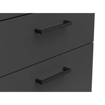 Komoda MultiDo 45 cm z drzwiami i 2 szufladami grafitowa