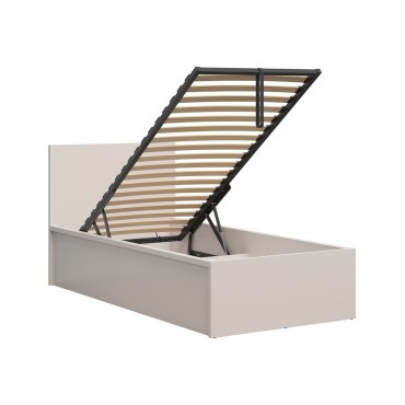 Łóżko Tetrix 90x200 ze stelażem i pojemnikiem kaszmir