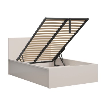 Łóżko Tetrix 120x200 ze stelażem i pojemnikiem kaszmir
