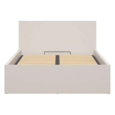 Łóżko Tetrix 140x200 ze stelażem i pojemnikiem kaszmir