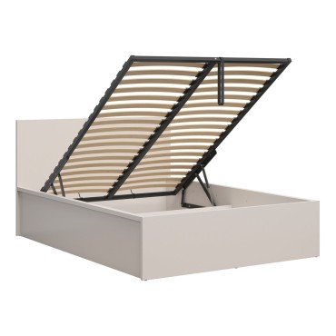 Łóżko Tetrix 140x200 ze stelażem i pojemnikiem kaszmir