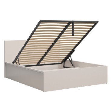 Łóżko Tetrix 160x200 ze stelażem i pojemnikiem kaszmir