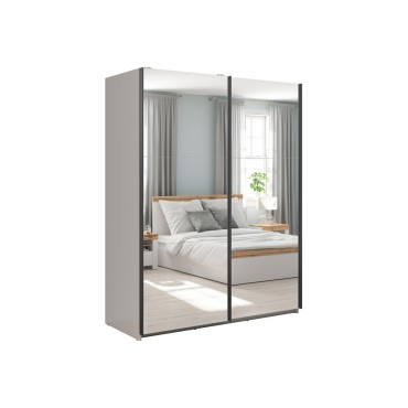 Szafa przesuwna Tetrix 153 cm z lustrem kaszmir
