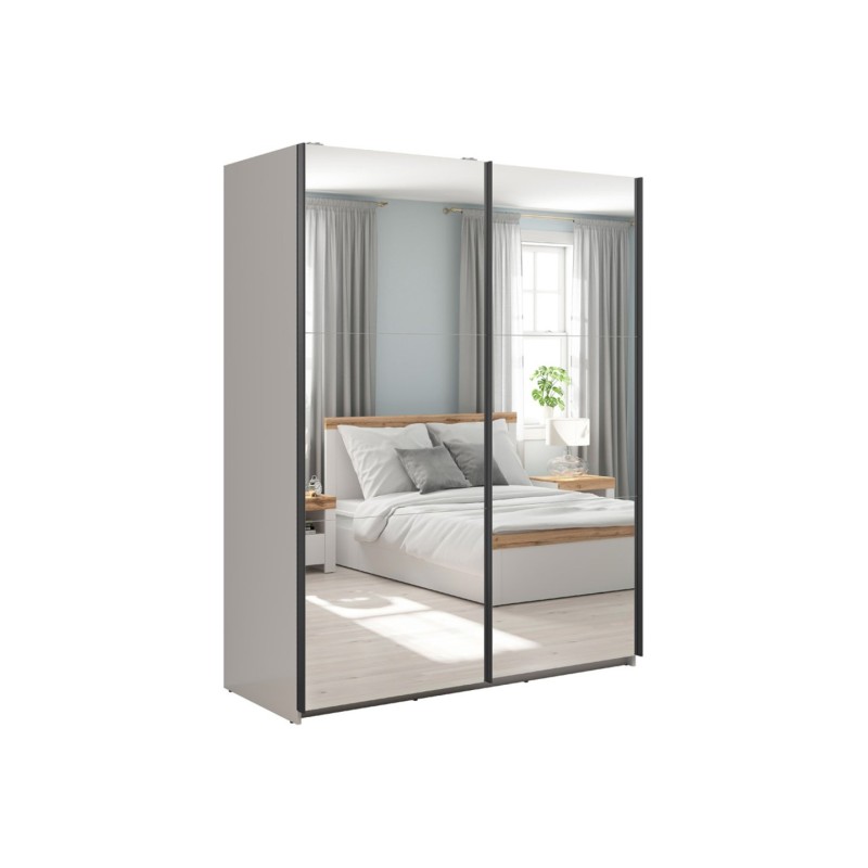 Szafa przesuwna Tetrix 153 cm z lustrem kaszmir
