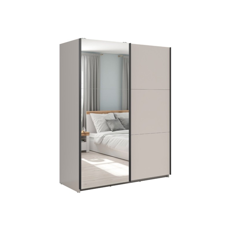 Szafa przesuwna Tetrix 153 cm z lustrem kaszmir