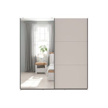 Szafa przesuwna Tetrix 183 cm z lustrem kaszmir