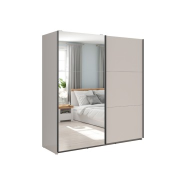 Szafa przesuwna Tetrix 183 cm z lustrem kaszmir
