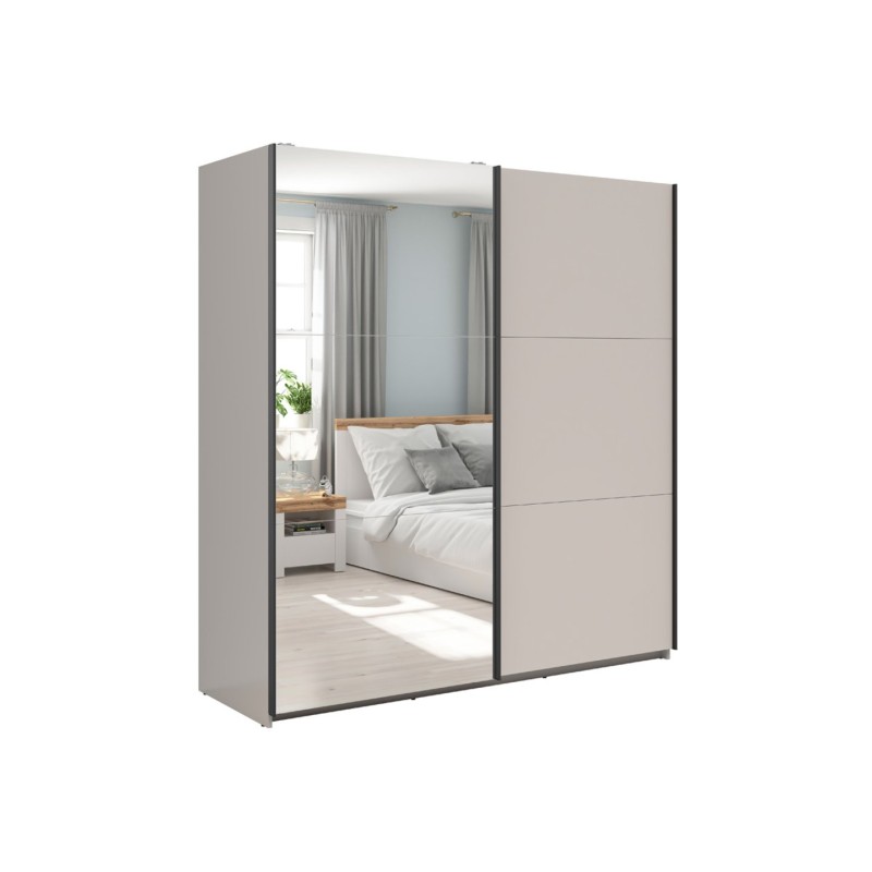 Szafa przesuwna Tetrix 183 cm z lustrem kaszmir