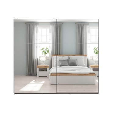Szafa przesuwna Tetrix 220 cm z lustrem kaszmir