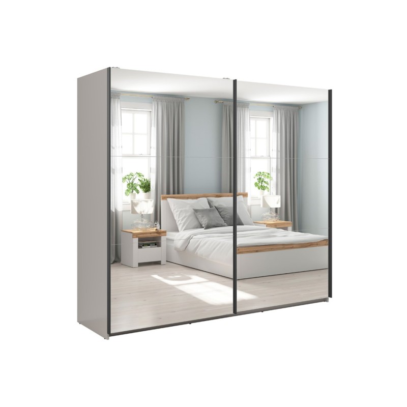 Szafa przesuwna Tetrix 220 cm z lustrem kaszmir