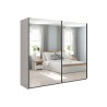 Szafa przesuwna Tetrix 220 cm z lustrem kaszmir