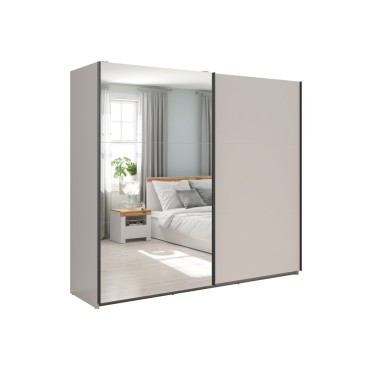 Szafa przesuwna Tetrix 220 cm z lustrem kaszmir