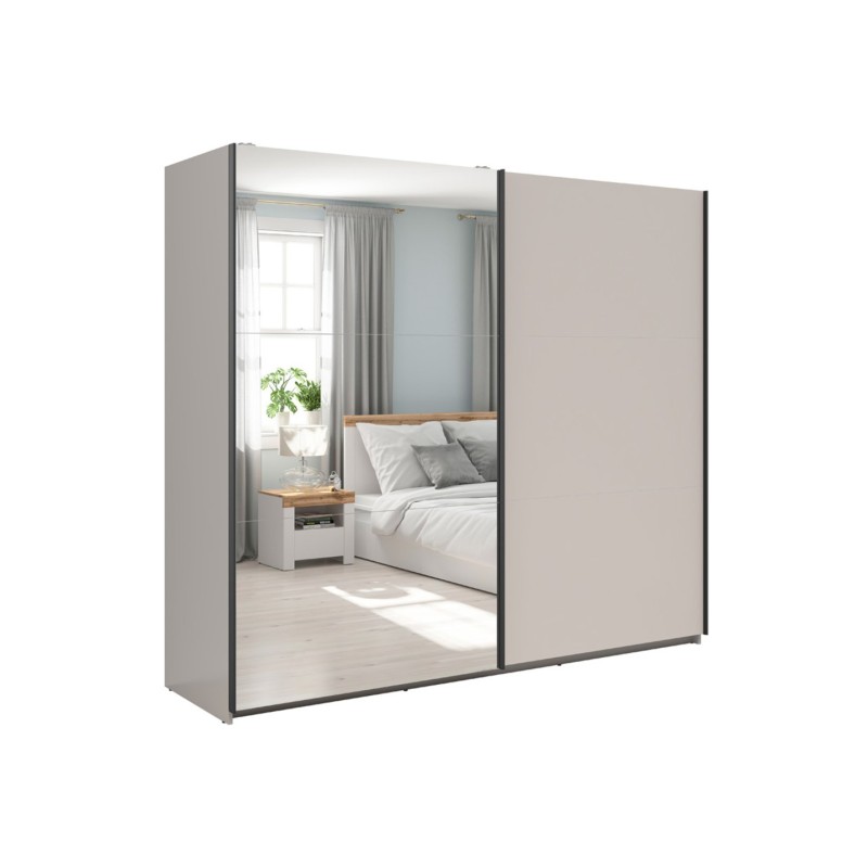 Szafa przesuwna Tetrix 220 cm z lustrem kaszmir