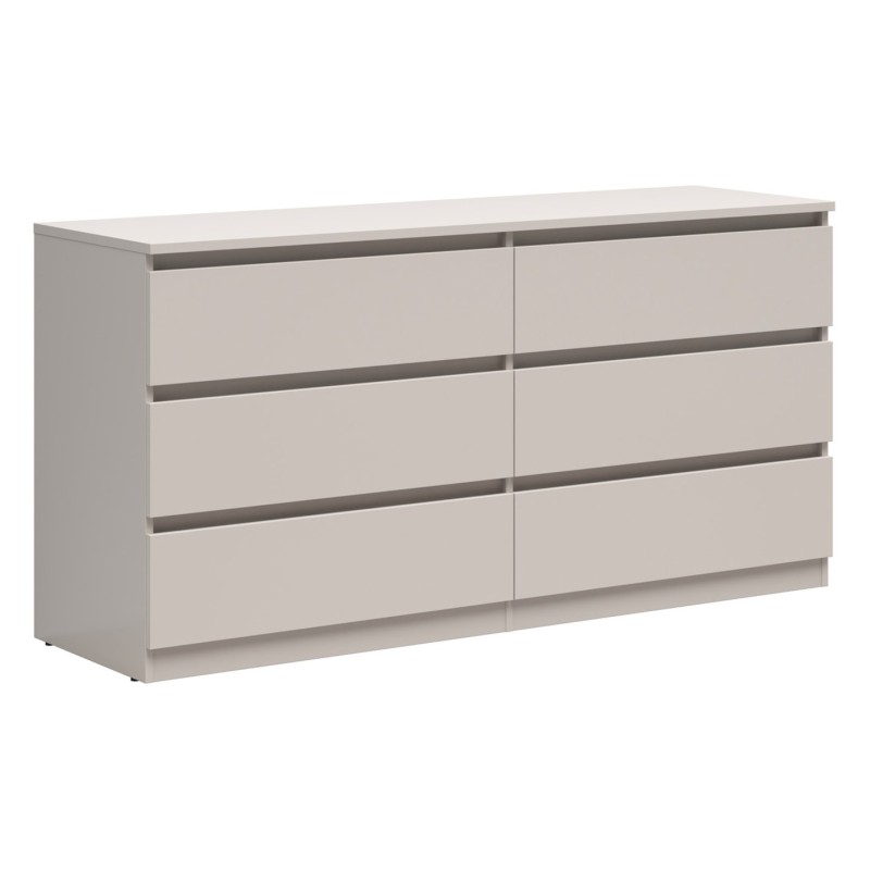 Komoda Tetrix 150 cm z 6 szufladami kaszmir