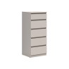 Komoda Tetrix 50 cm z 5 szufladami kaszmir