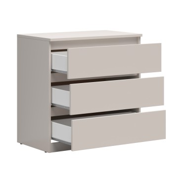 Komoda Tetrix 75 cm z 3 szufladami kaszmir