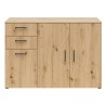 Komoda MultiDo 120 cm z 3 drzwiami i 2 szufladami dąb artisan