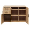 Komoda MultiDo 120 cm z 3 drzwiami i 2 szufladami dąb artisan