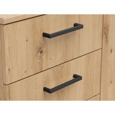 Komoda MultiDo 120 cm z 3 drzwiami i 2 szufladami dąb artisan