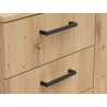 Komoda MultiDo 120 cm z 3 drzwiami i 2 szufladami dąb artisan
