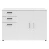 Komoda MultiDo 120 cm z 3 drzwiami i 2 szufladami biała