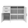 Komoda MultiDo 120 cm z 3 drzwiami i 2 szufladami biała