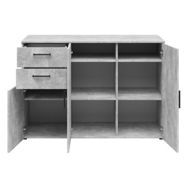 Komoda MultiDo120 cm z 3 drzwiami i 2 szufladami jasny atelier