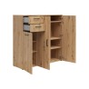 Komoda MultiDo 120 cm z 3 drzwiami i 2 szufladami dąb artisan