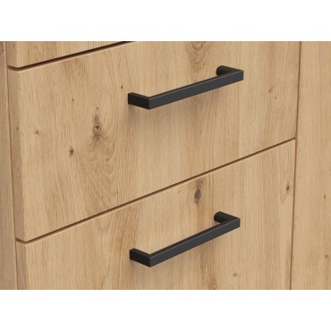 Komoda MultiDo 120 cm z 3 drzwiami i 2 szufladami dąb artisan