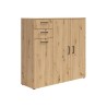 Komoda MultiDo 120 cm z 3 drzwiami i 2 szufladami dąb artisan