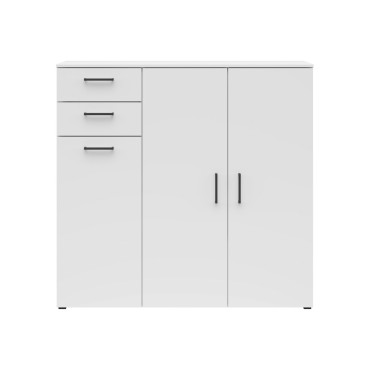 Komoda MultiDo 120 cm z 3 drzwiami i 2 szufladami biała