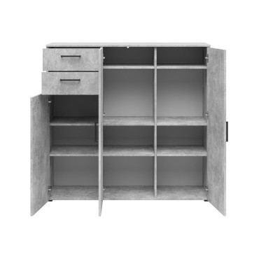 Komoda MultiDo 120 cm z 3 drzwiami i 2 szufladami jasny atelier