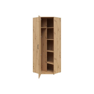 Regał narożny MultiDo 71,5x71,5 cm z drzwiami dąb artisan