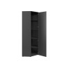 Regał narożny MultiDo 71,5x71,5 cm z drzwiami grafitowy
