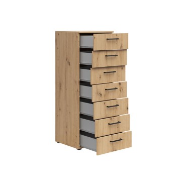 Komoda MultiDo 45 cm z 7 szufladami dąb artisan