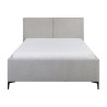 Łóżko tapicerowane Lipano 140x200 ze stelażem i pojemnikiem szare