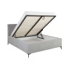 Łóżko tapicerowane Lipano 180x200 ze stelażem i pojemnikiem szare