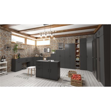 Komoda MultiDo 45 cm z drzwiami i szufladą grafitowa