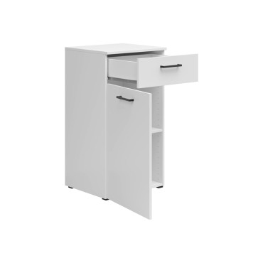 Komoda MultiDo 45 cm z drzwiami i szufladą biała