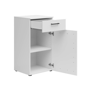 Komoda MultiDo 45 cm z drzwiami i szufladą biała
