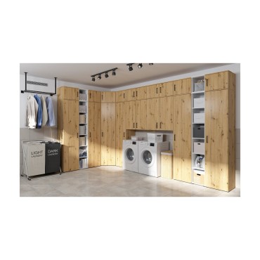 Regał MultiDo 80 cm z 2 drzwiami i półkami dąb artisan