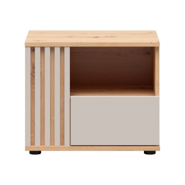 Szafka nocna Brevas 55 cm lewostronna z szufladą dąb artisan/kaszmir