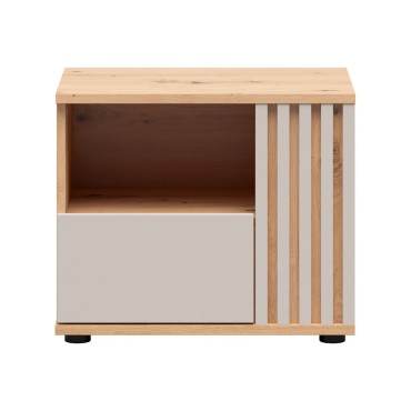 Szafka nocna Brevas 55 cm prawostronna z szufladą dąb artisan/kaszmir