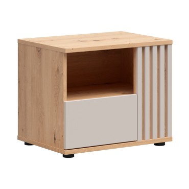 Szafka nocna Brevas 55 cm prawostronna z szufladą dąb artisan/kaszmir