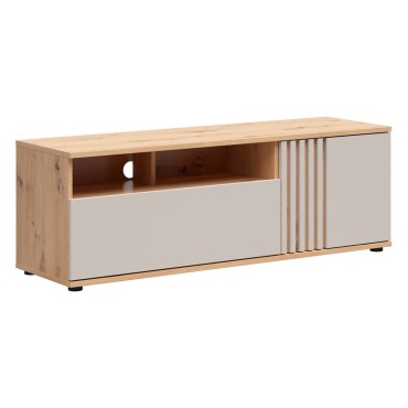 Szafka RTV Brevas 135 cm z drzwiami i szufladą dąb artisan/kaszmir