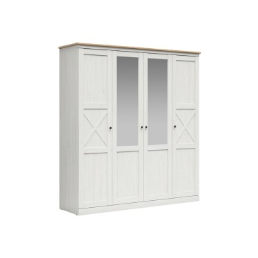 Zestaw Frija szafa i komoda sosna andersen biała