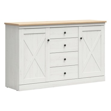 Zestaw Frija szafa i komoda sosna andersen biała