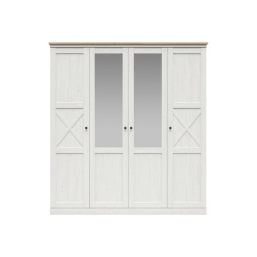 Zestaw Frija szafa i komoda sosna andersen biała