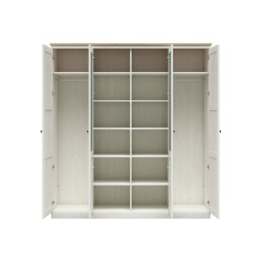 Zestaw Frija szafa i komoda sosna andersen biała